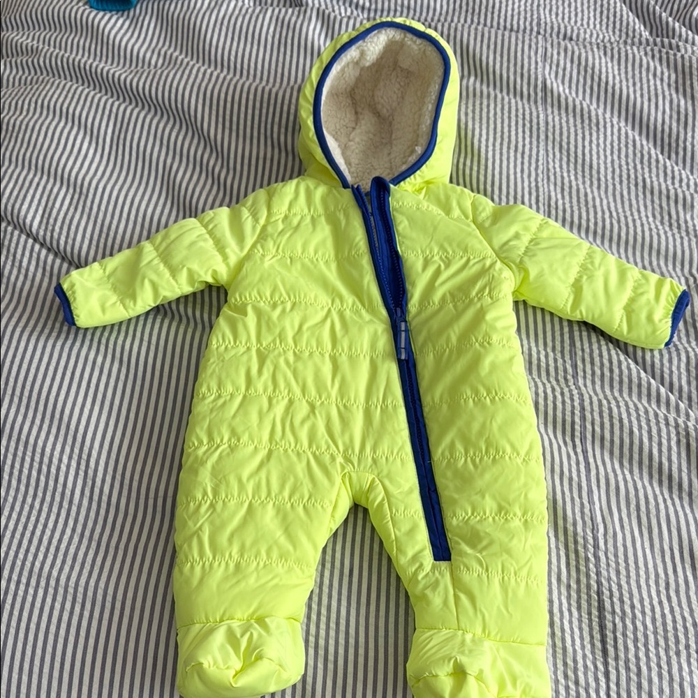 Cat & Jack Yellow and Blue Quilted Footies